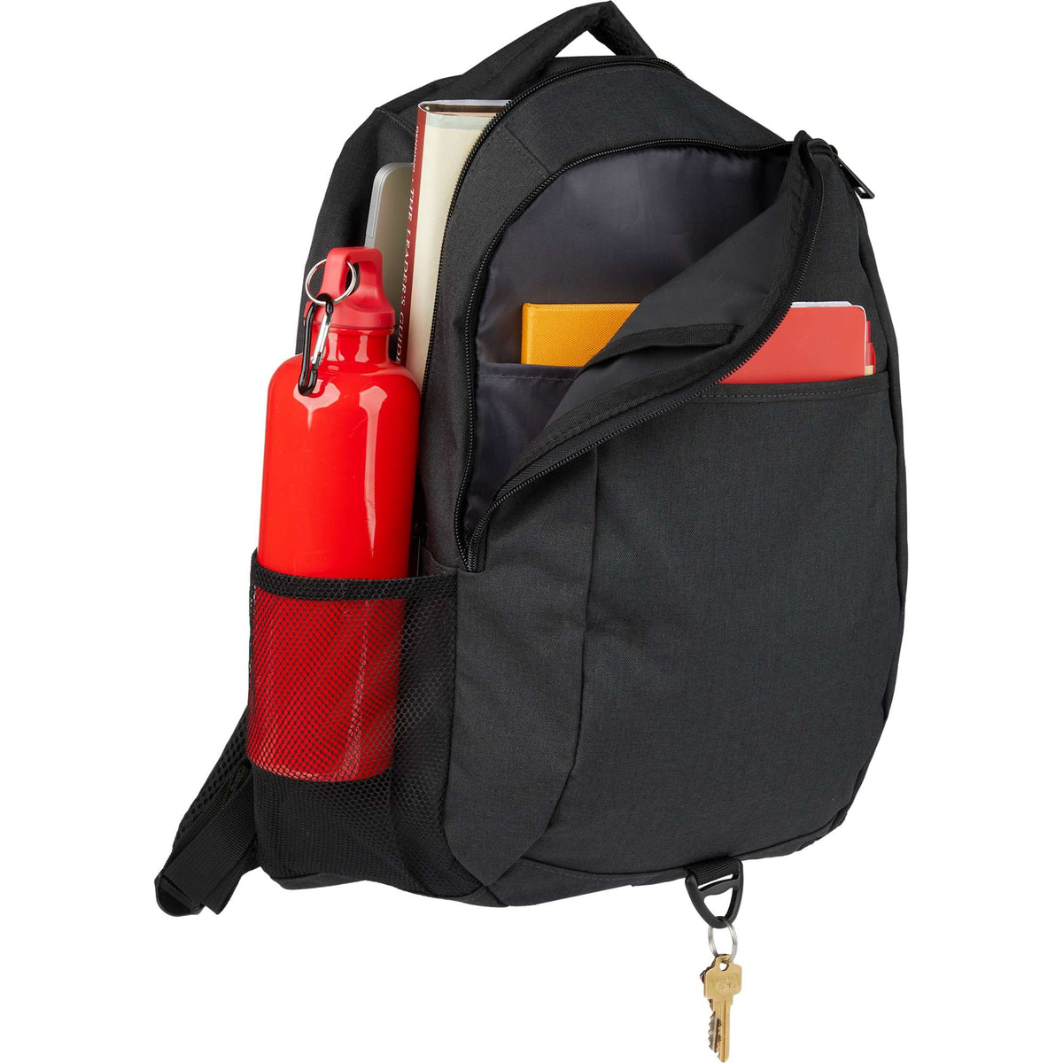 Ryder Two-Compartment Backpack with AirTag Pocket, 15 Inch Transfer - Charcoal - Propped