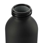Ryze Aluminum Bottle with Bamboo Lid and Strap, 22 oz Laser Engraving - Black - Front 3