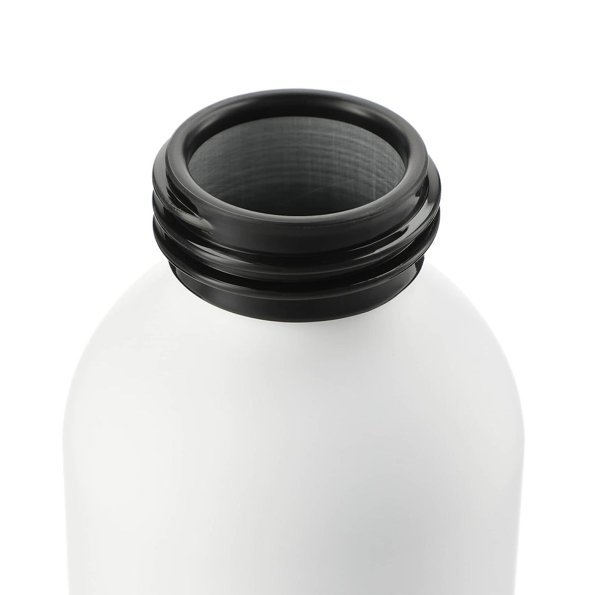Ryze Aluminum Bottle with Bamboo Lid and Strap, 22 oz - White - Front 3