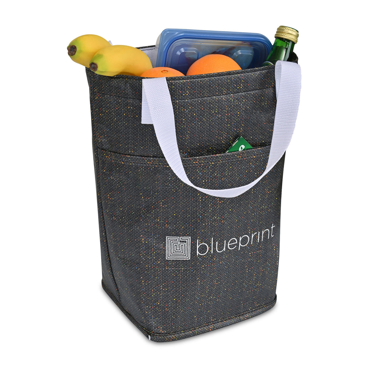 Sami Recycled Non-Woven Mini Cooler Tote, 10 Cans - Shadow Fleck - View 2