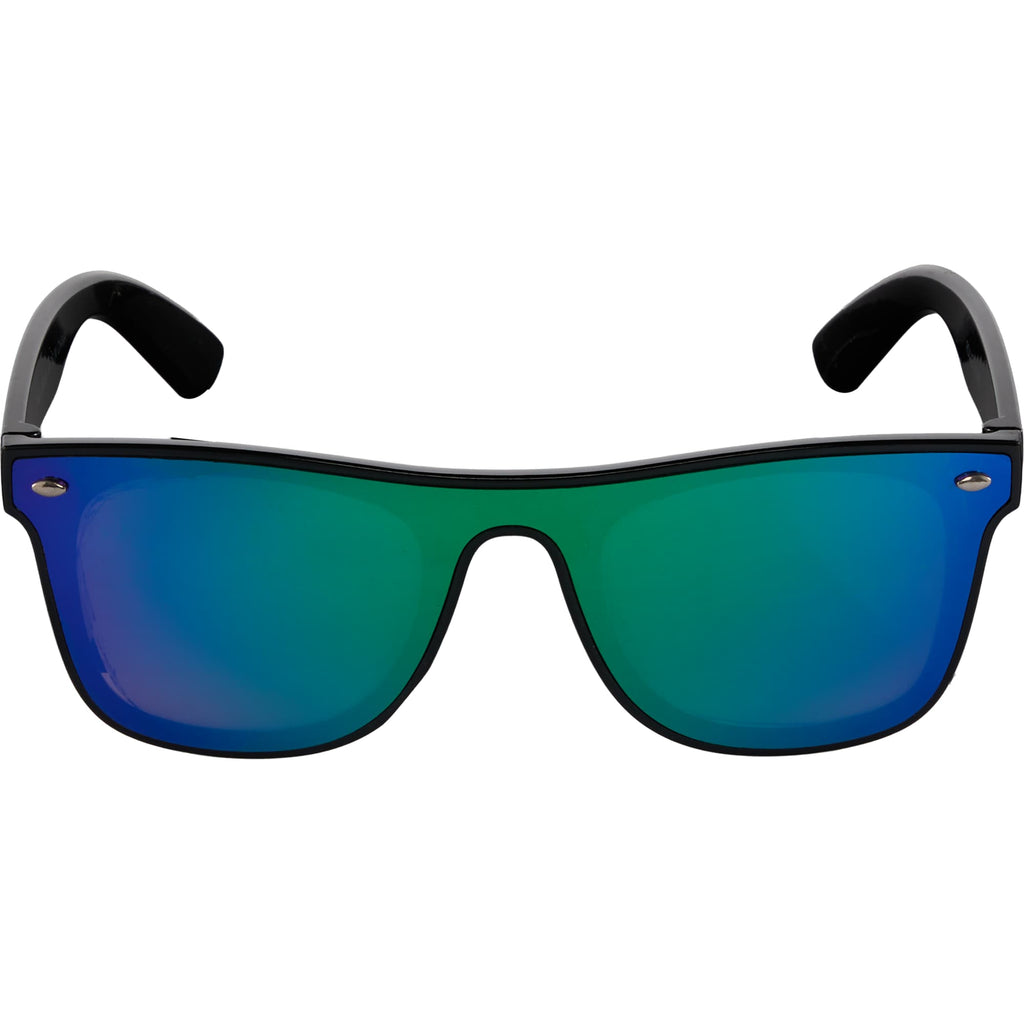 Samson Single Lens Sunglasses with Blue Tint - Black - Alternate
