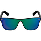 Samson Single Lens Sunglasses with Blue Tint - Black - Alternate