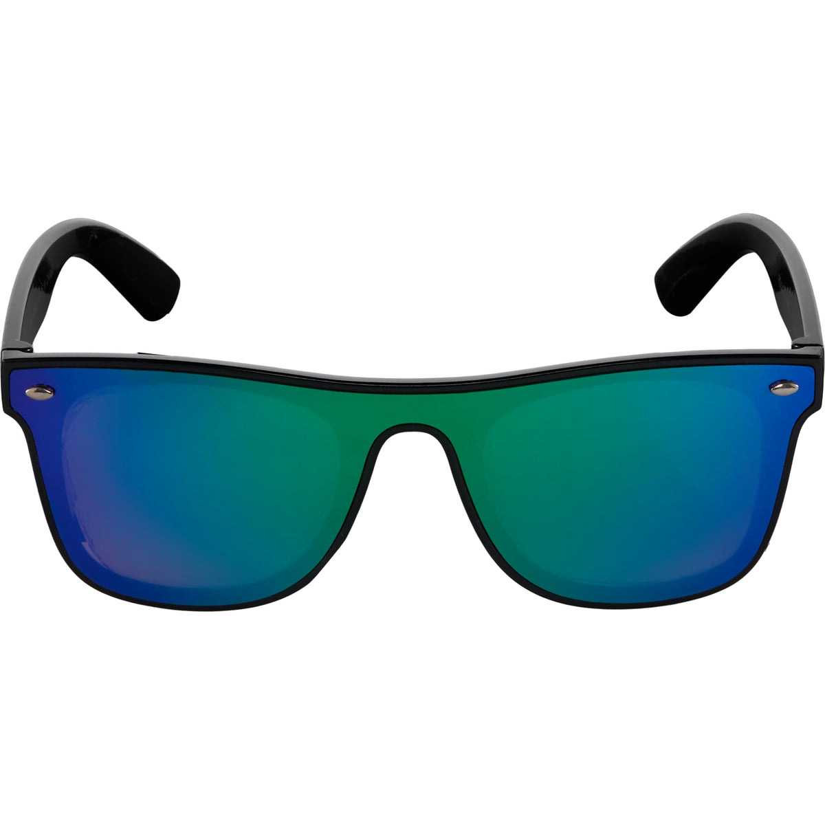 Samson Single Lens Sunglasses with Blue Tint - Black - Alternate