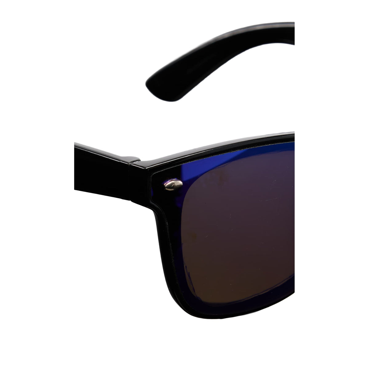 Samson Single Lens Sunglasses with Blue Tint - Black - Detail
