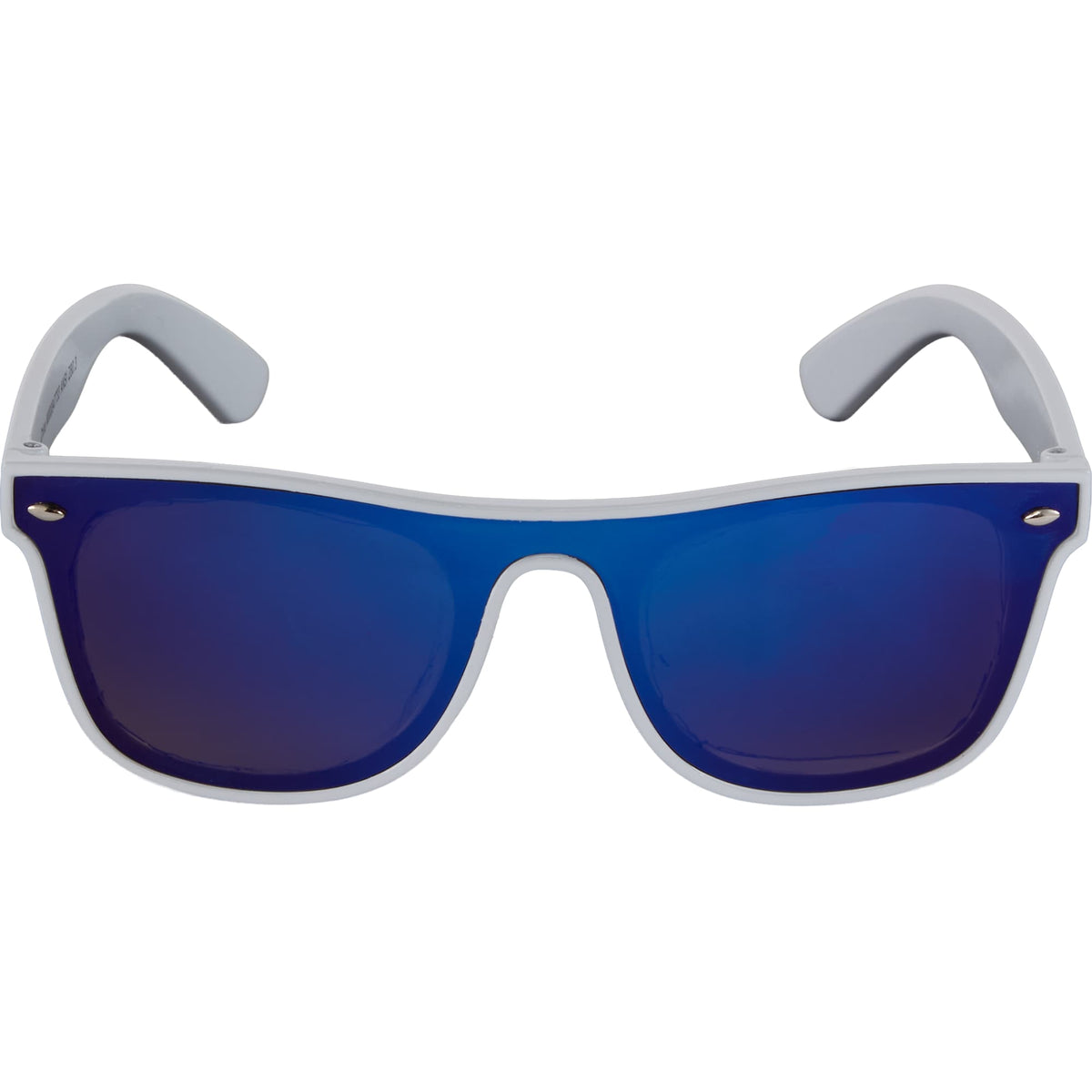 Samson Single Lens Sunglasses with Blue Tint - White - Alternate