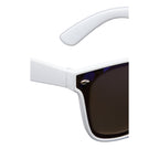 Samson Single Lens Sunglasses with Blue Tint - White - Detail