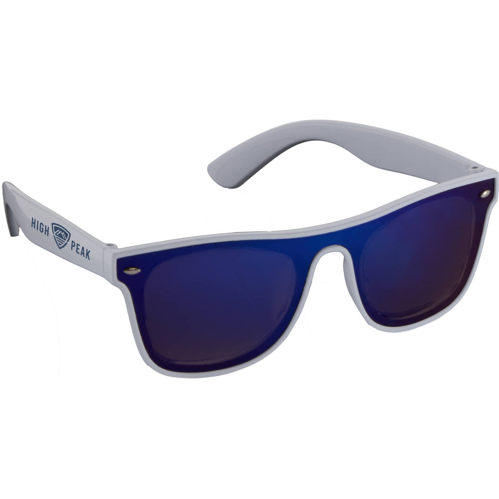 Samson Single Lens Sunglasses with Blue Tint - White - Front