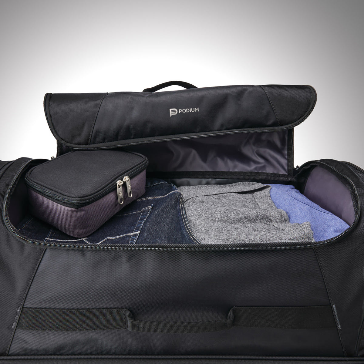 Samsonite Andante Drop Bottom Wheeled Duffel, 32 Inches Transfer - Black - View 13