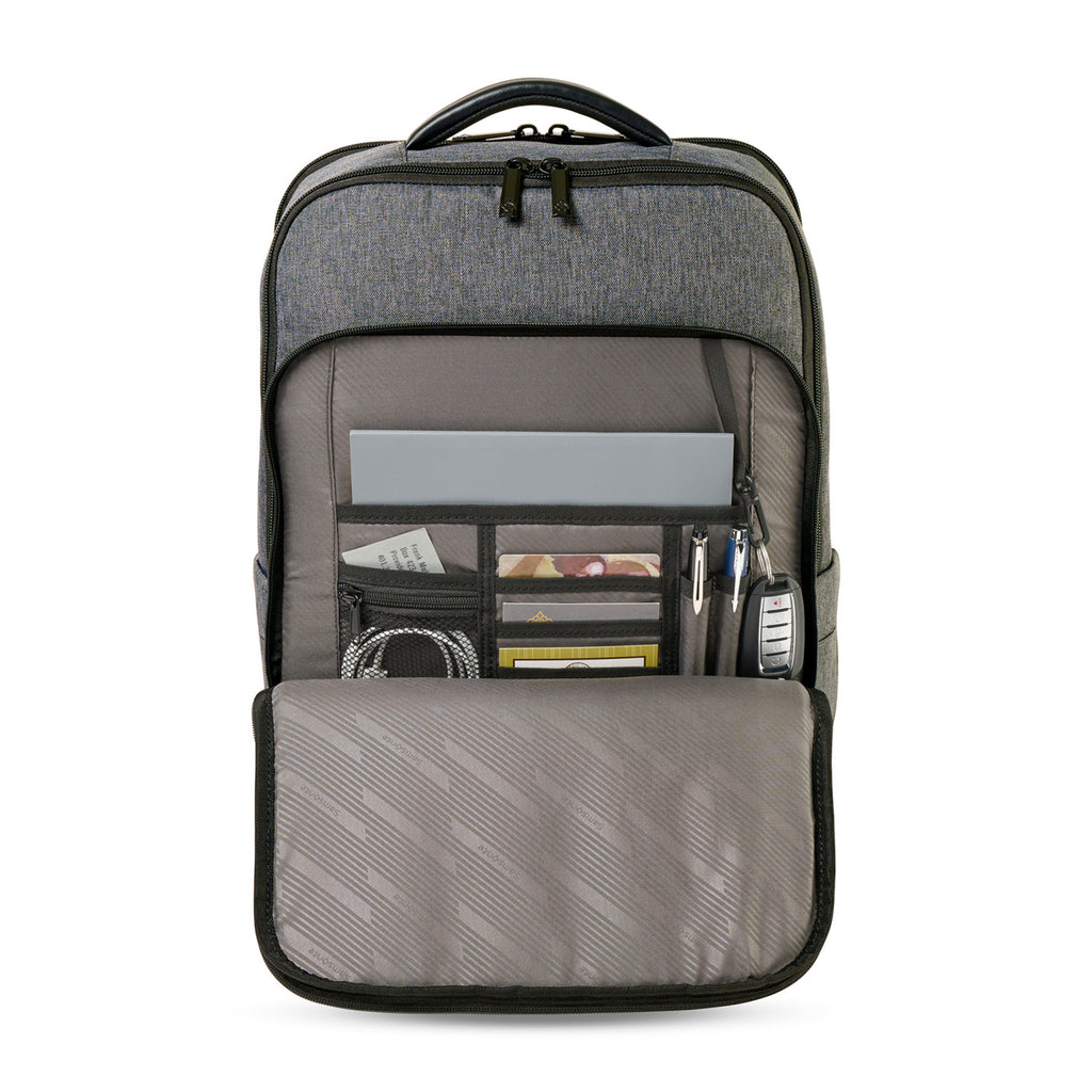 Samsonite Cablewood Heathered Laptop Backpack Embroidery - Charcoal Heather - View 2