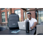 Samsonite Cablewood Heathered Laptop Backpack Embroidery - Charcoal Heather - View 7
