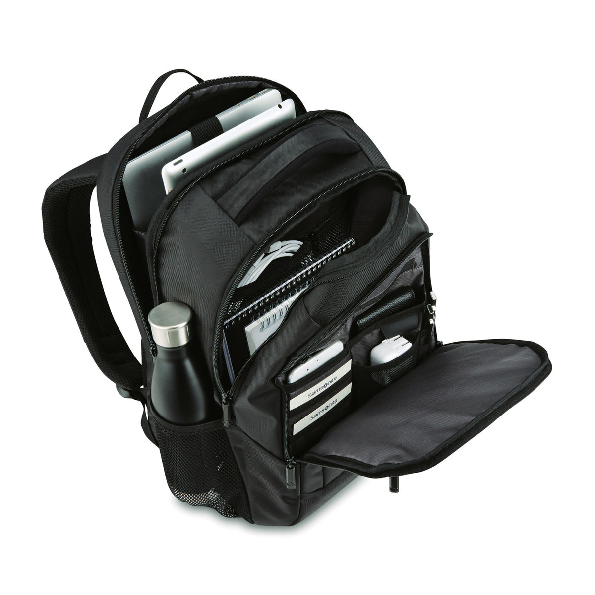Samsonite Classic Business Lay Flat Laptop Backpack, 15.6 Inch Transfer - Black - View 3