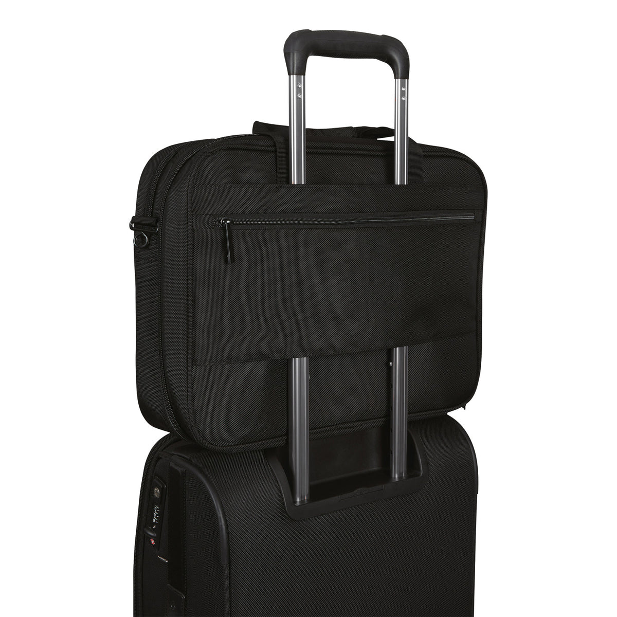 Samsonite Classic Business Two Gusset Laptop Portfolio Transfer - Black - View 12