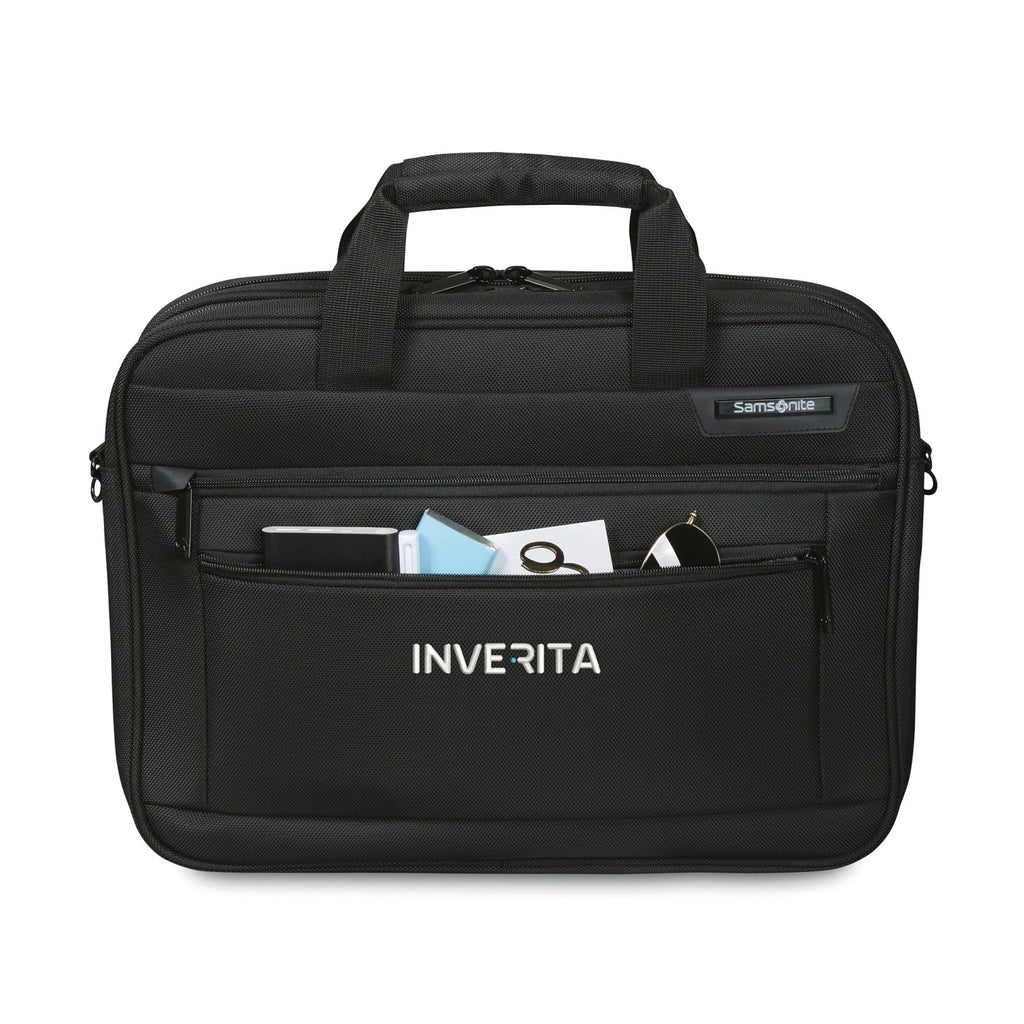 Samsonite Classic Business Two Gusset Laptop Portfolio Transfer - Black - View 3