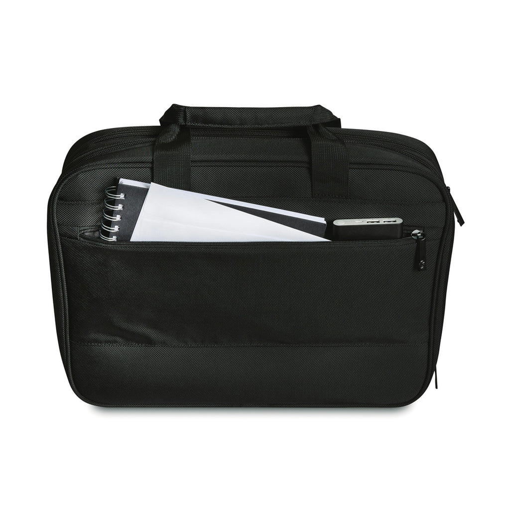 Samsonite Classic Business Two Gusset Laptop Portfolio Transfer - Black - View 4