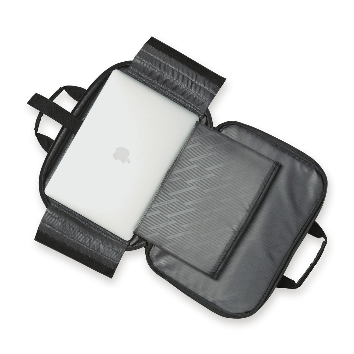 Samsonite Classic Business Two Gusset Laptop Portfolio Transfer - Black - View 6