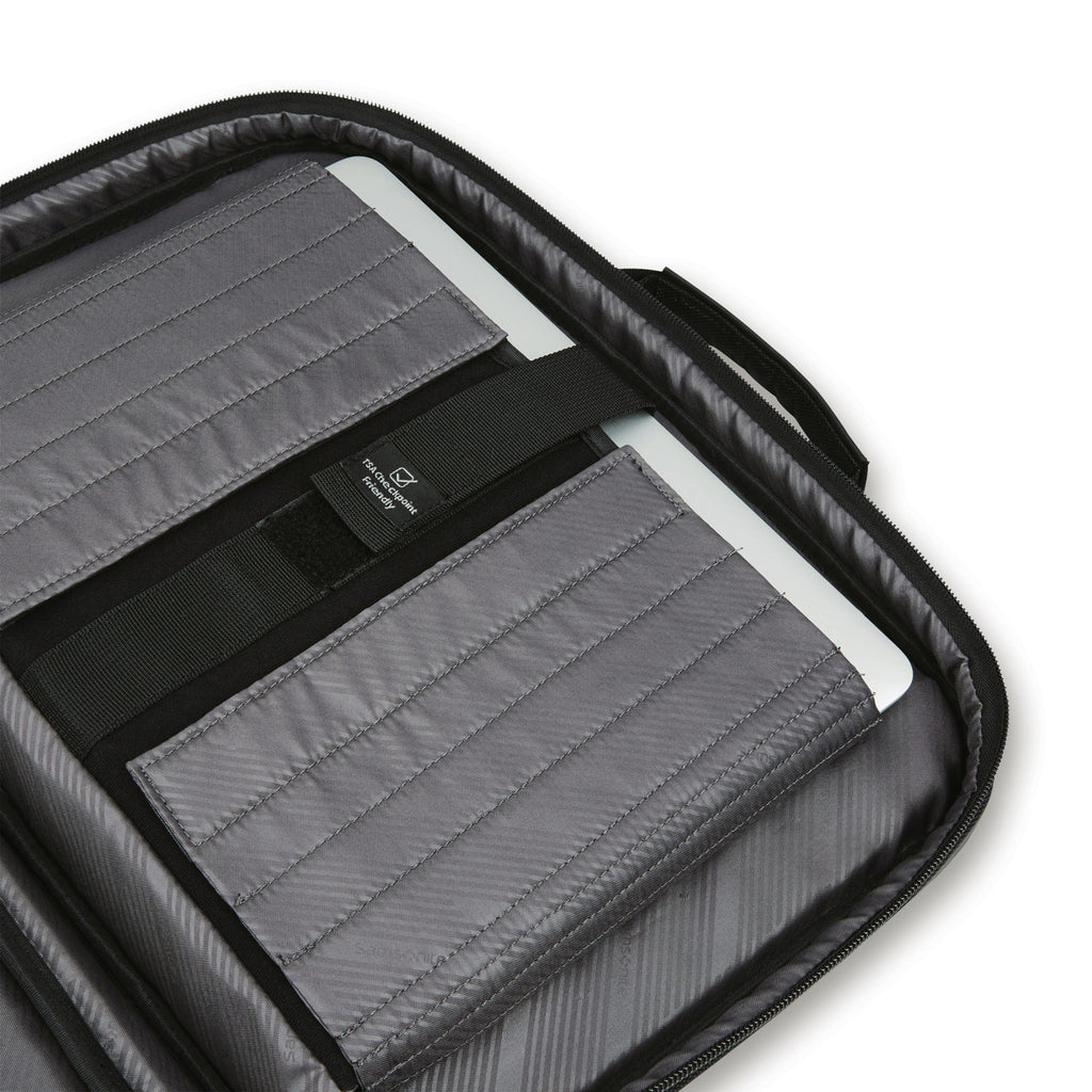 Samsonite Classic Business Two Gusset Laptop Portfolio Transfer - Black - View 7