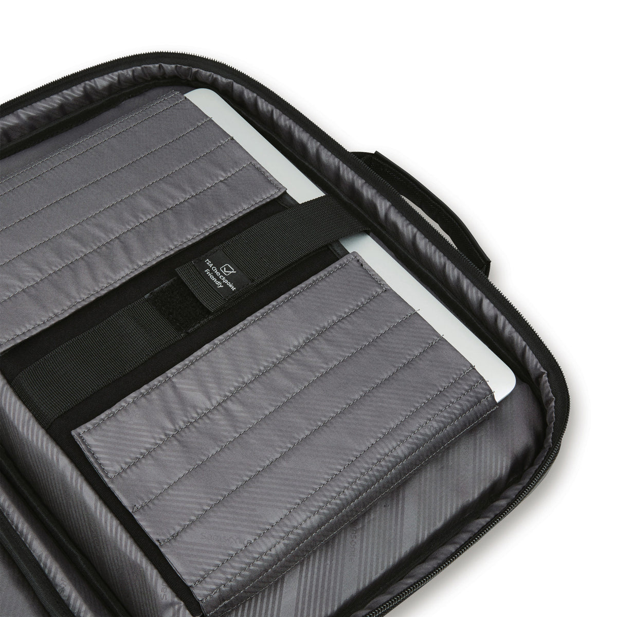 Samsonite Classic Business Two Gusset Laptop Portfolio Transfer - Black - View 7