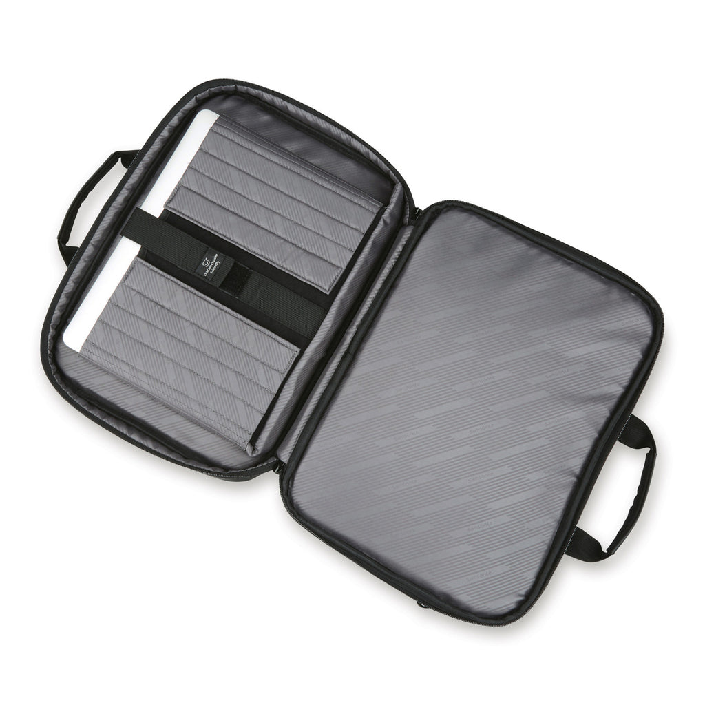 Samsonite Classic Business Two Gusset Laptop Portfolio Transfer - Black - View 8
