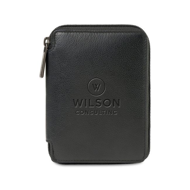 Samsonite Leather Passport Wallet with RFID Protection Laser Engraving