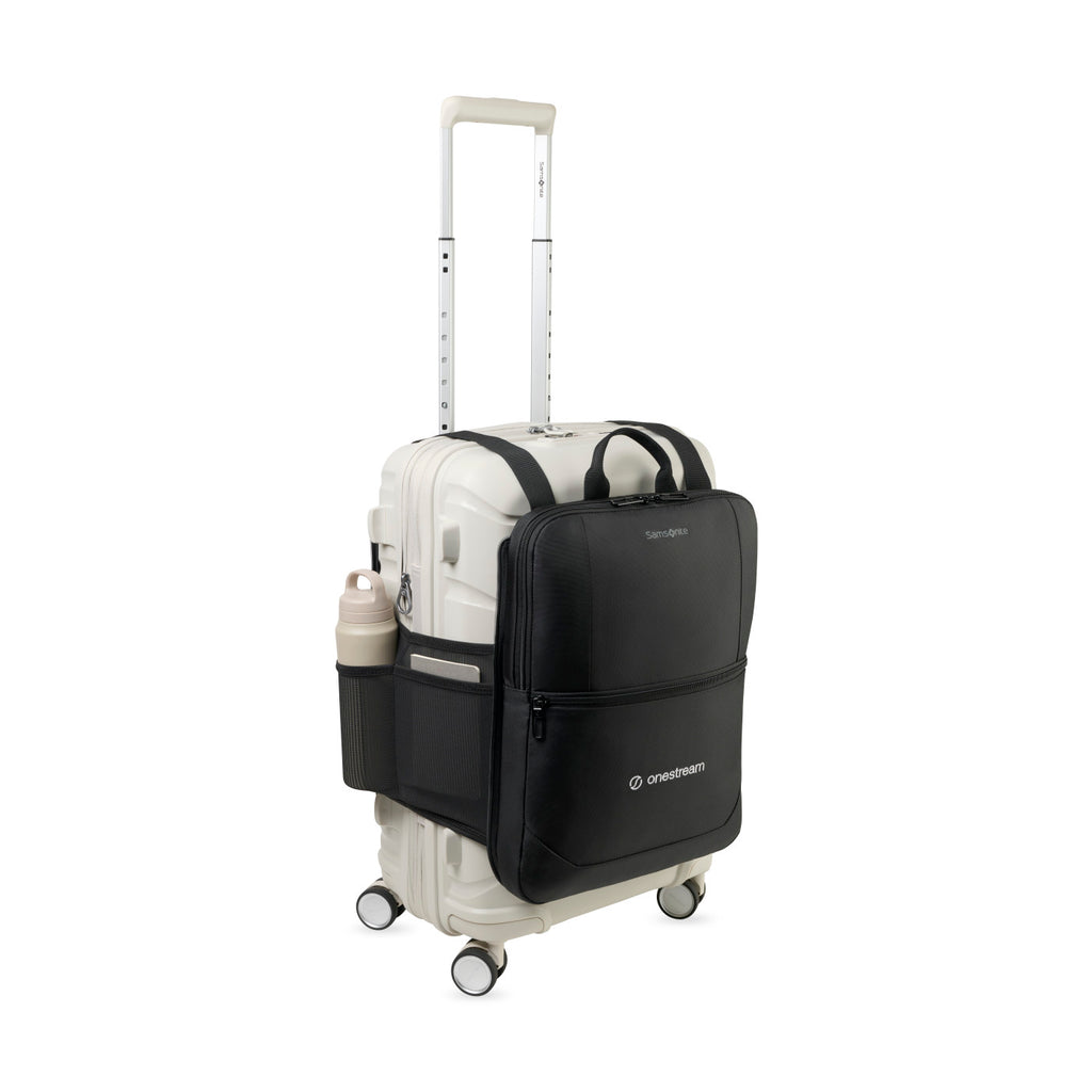 Samsonite Outline Pro Carry-On with Convertible Backpack Set Embroidery - Stone Grey - View 3