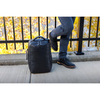 Samsonite Pebbled Leather Laptop Backpack, 16 Inch Embroidery - Black - View 11