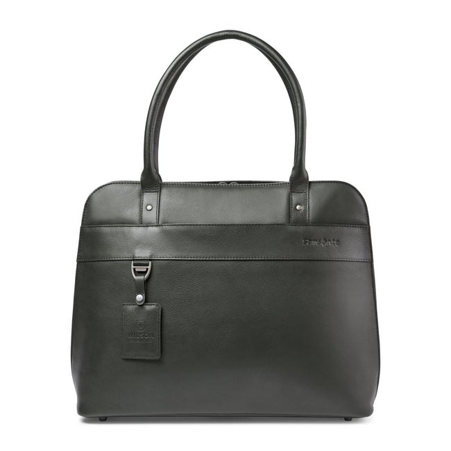 Samsonite Pebbled Leather Laptop Tote, 16 Inch Embroidery