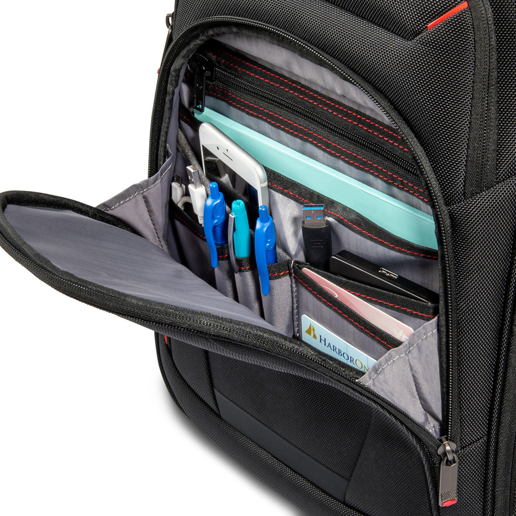 Samsonite Xenon Expandable Laptop Backpack, Large Embroidery - Black - View 6