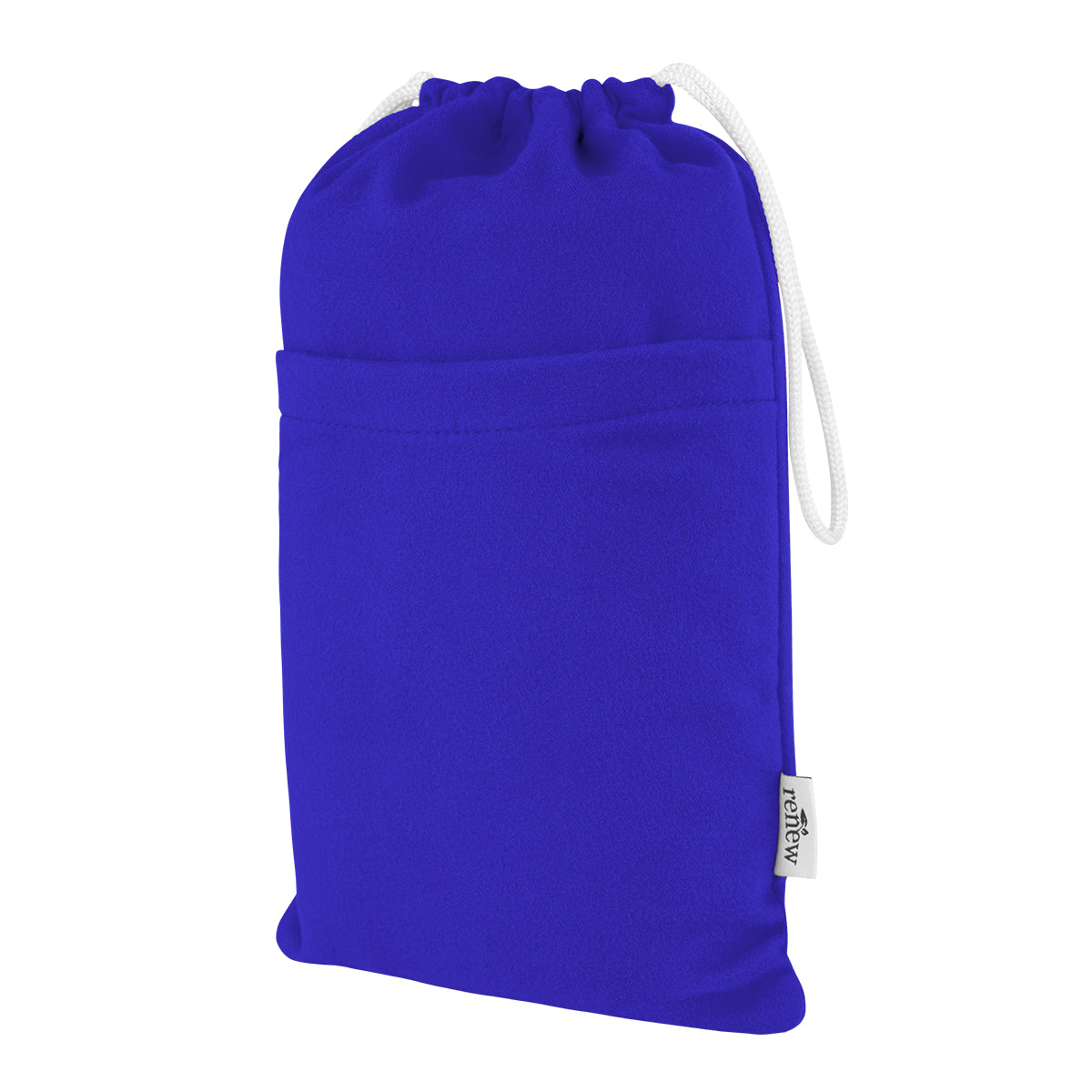 Sand-Free Beach Towel with Pouch, Recycled PET - Blue - Pouch