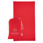 Sand-Free Beach Towel with Pouch, Recycled PET - Red - Colorbrite