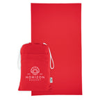 Sand-Free Beach Towel with Pouch, Recycled PET - Red - Silk Screen