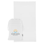 Sand-Free Beach Towel with Pouch, Recycled PET - White - Colorbrite