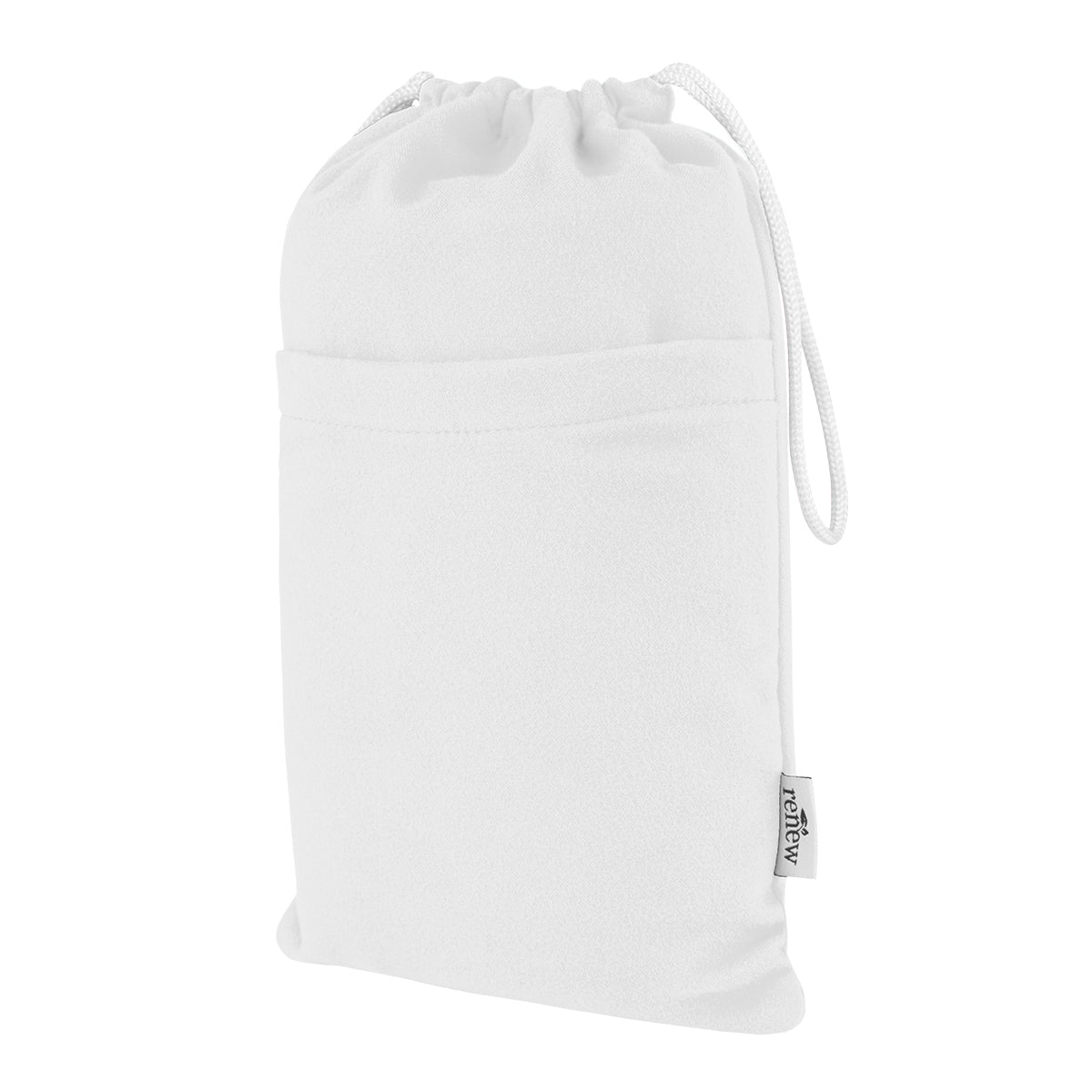 Sand-Free Beach Towel with Pouch, Recycled PET - White - Pouch