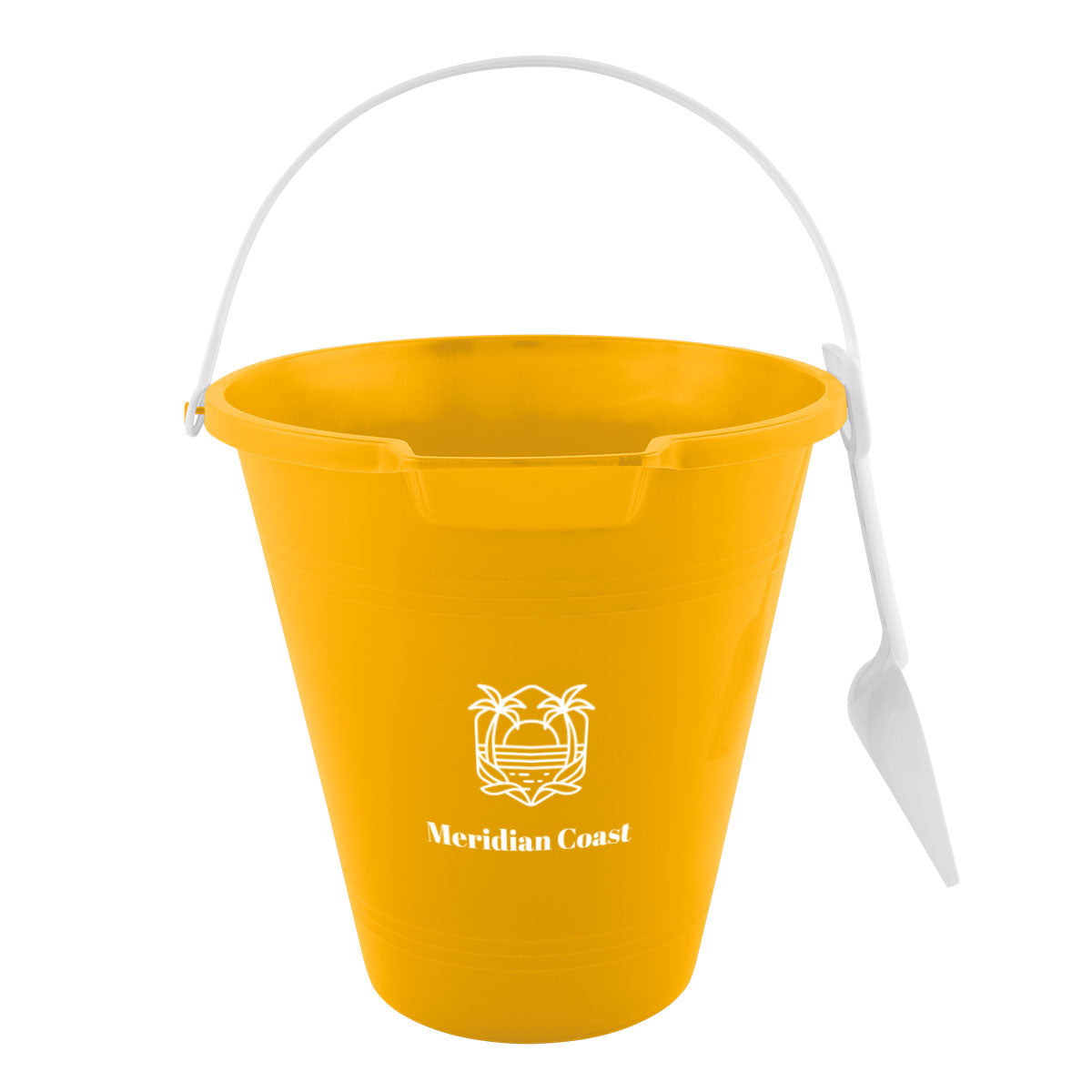 Sand Pail and Shovel Set, 8.75 Inch - Yellow - Silk Screen