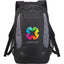 Sanford Laptop Backpack with Grommet Detail, 15 Inch Embroidery - Black - Front
