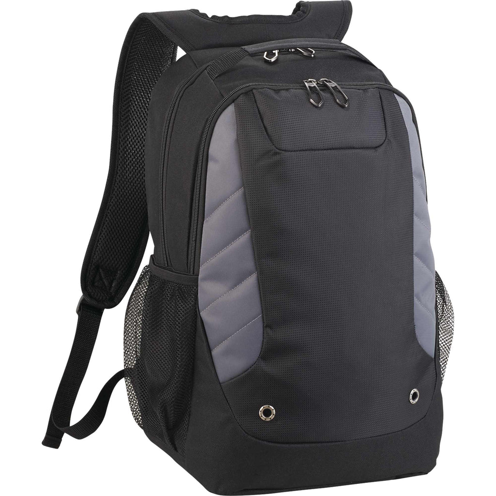 Sanford Laptop Backpack with Grommet Detail, 15 Inch Transfer - Black - Photo 4