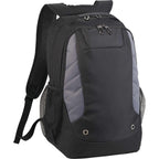 Sanford Laptop Backpack with Grommet Detail, 15 Inch Transfer - Black - Photo 4