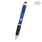 Sanibel Pen with Stylus and Light - Blue - Laser Engraving