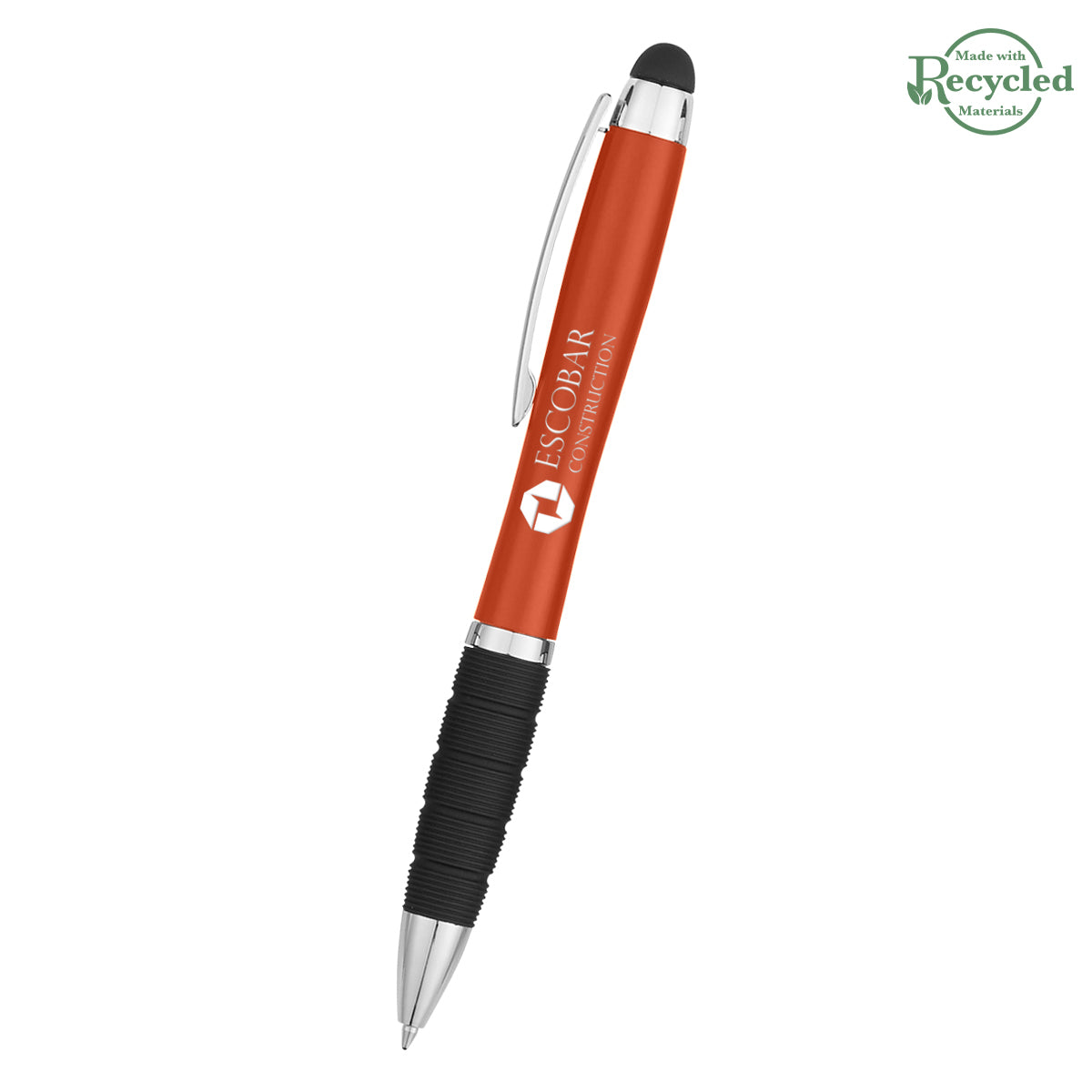 Sanibel Pen with Stylus and Light - Orange - Laser
