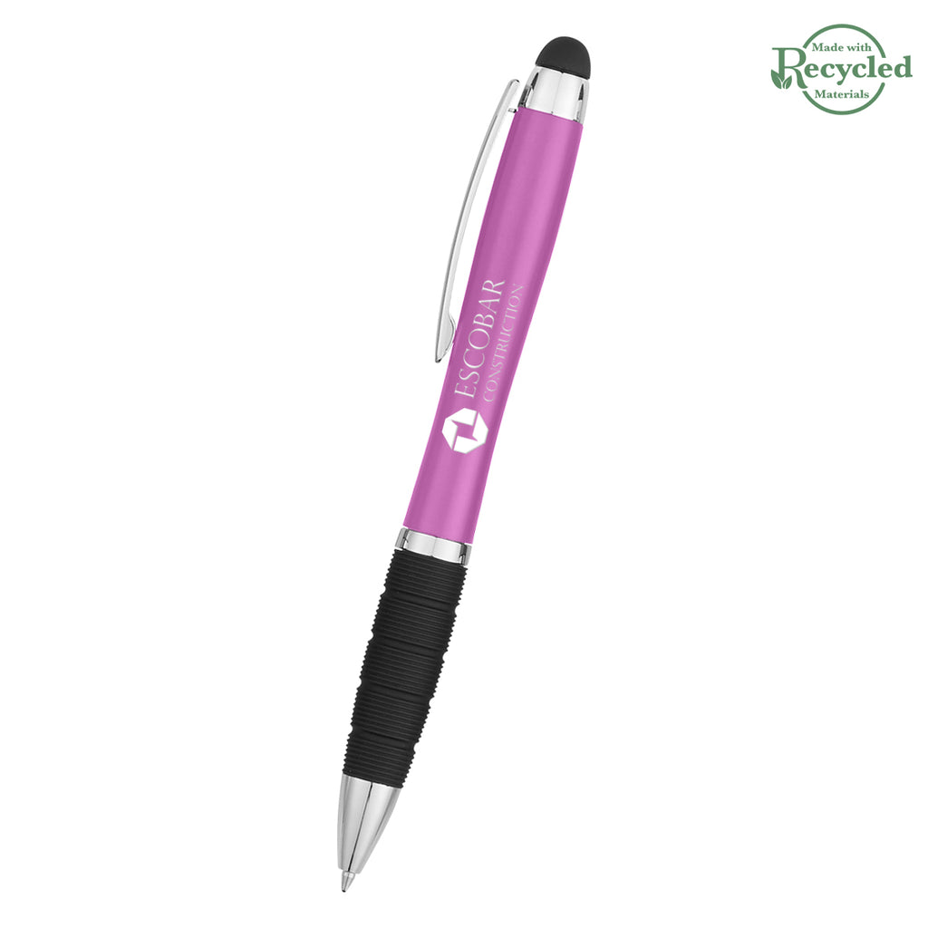 Sanibel Pen with Stylus and Light - Pink - Laser
