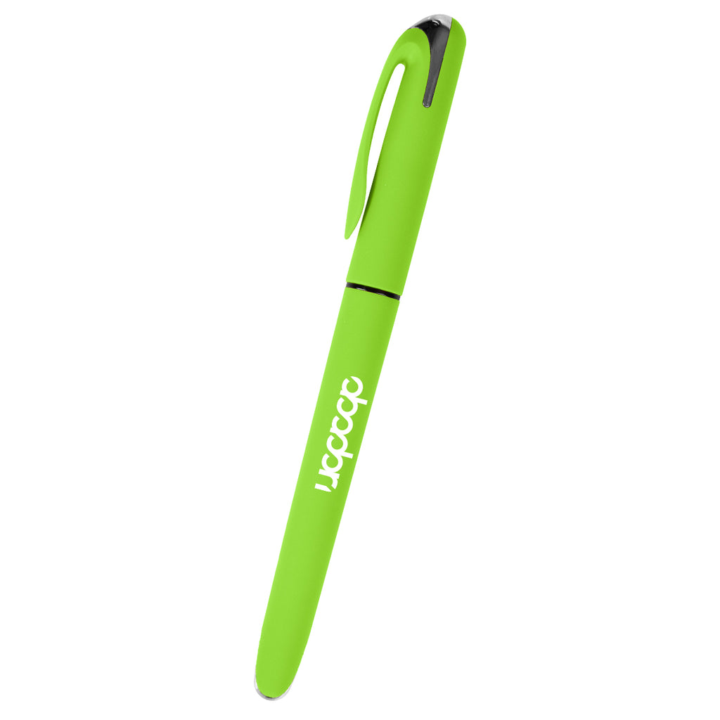 Santa Cruz Gel Pen, Velvet Touch - Lime Green - Silk Screen