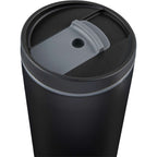 Santino Recycled Tumbler with Spout and Straw Lid, 16 oz - Black - Detail 3