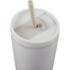 Santino Recycled Tumbler with Spout and Straw Lid, 16 oz - Cream - Detail 2