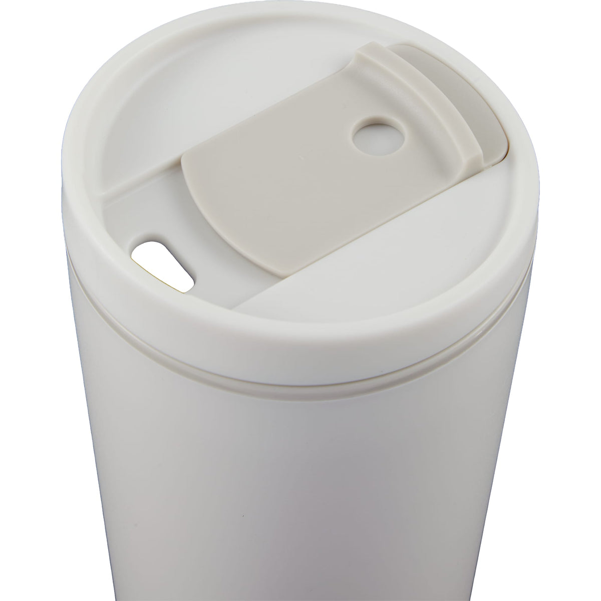 Santino Recycled Tumbler with Spout and Straw Lid, 16 oz - Cream - Detail 4