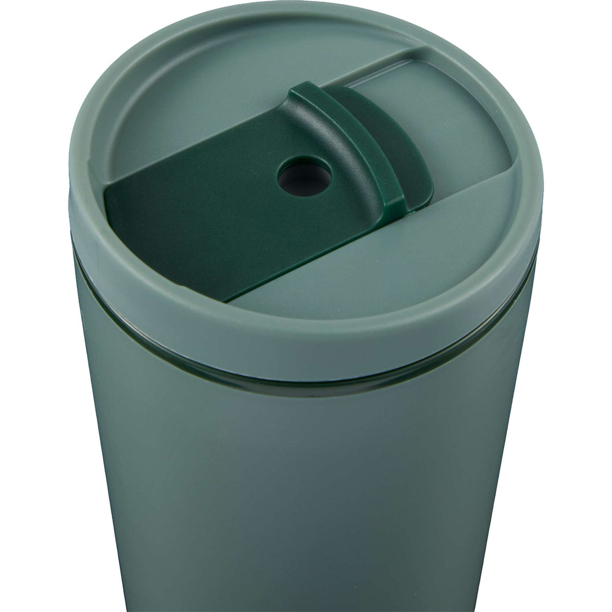 Santino Recycled Tumbler with Spout and Straw Lid, 16 oz - Sage - Detail 3