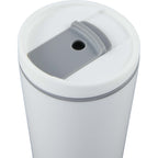 Santino Recycled Tumbler with Spout and Straw Lid, 16 oz - White - Detail 3