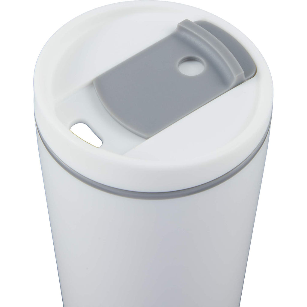 Santino Recycled Tumbler with Spout and Straw Lid, 16 oz - White - Detail 4