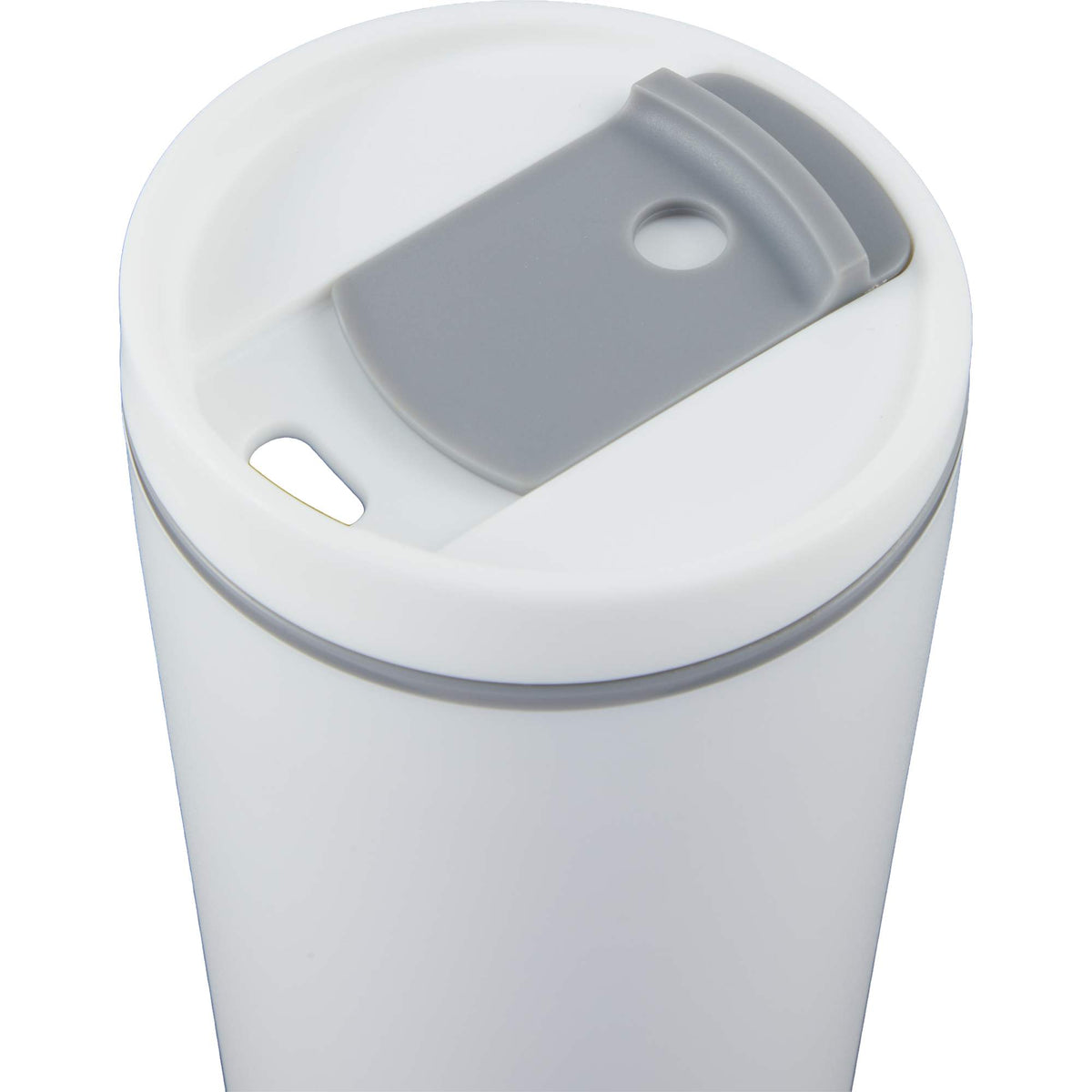 Santino Recycled Tumbler with Spout and Straw Lid, 16 oz - White - Detail 4