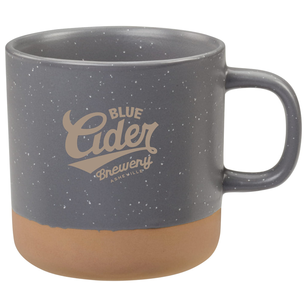 Santos Artisanal Clay Base Coffee Mug, 12 oz - Gray - Front