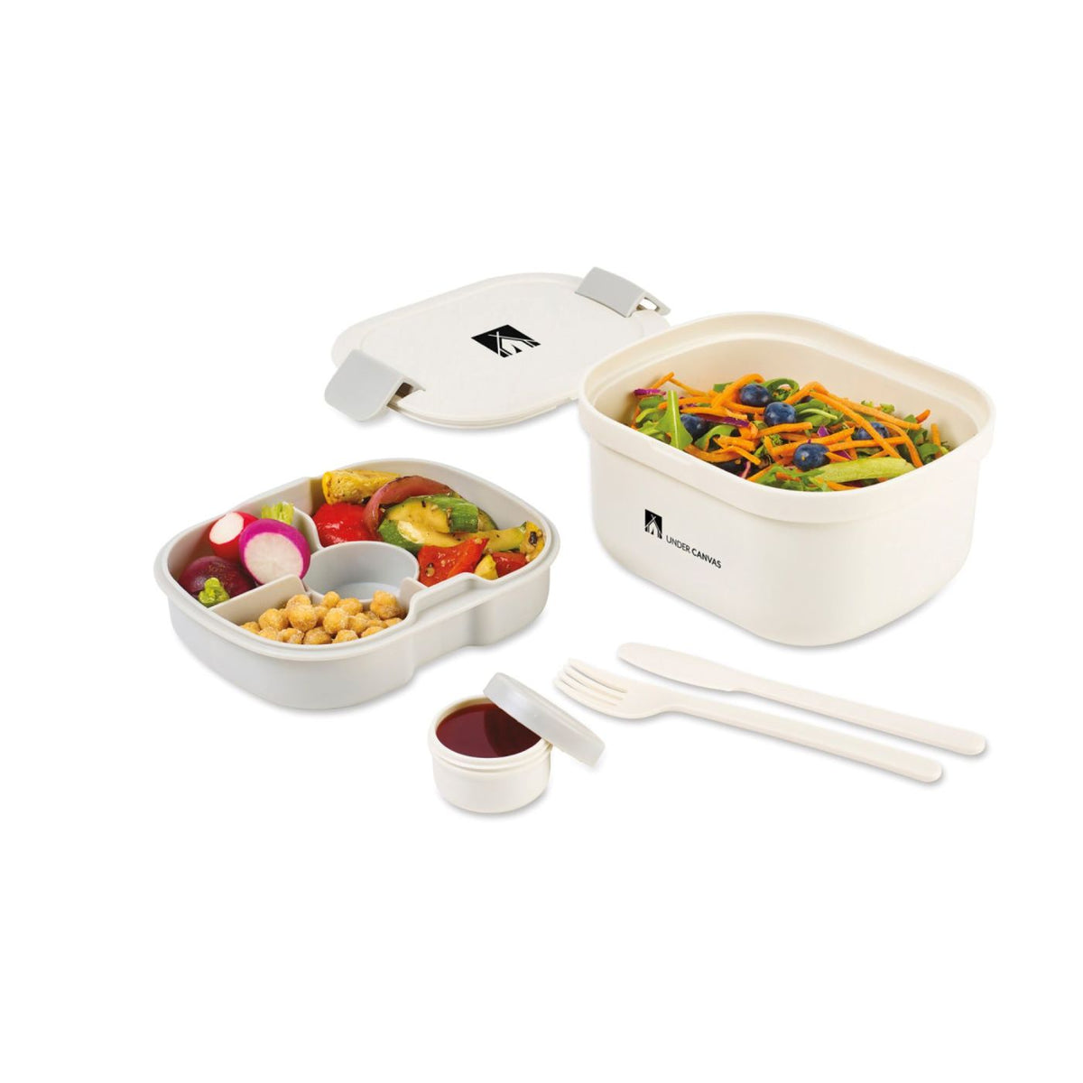 Sarada Salad Bento Box with Dressing Cup, 58 oz - White - View 2