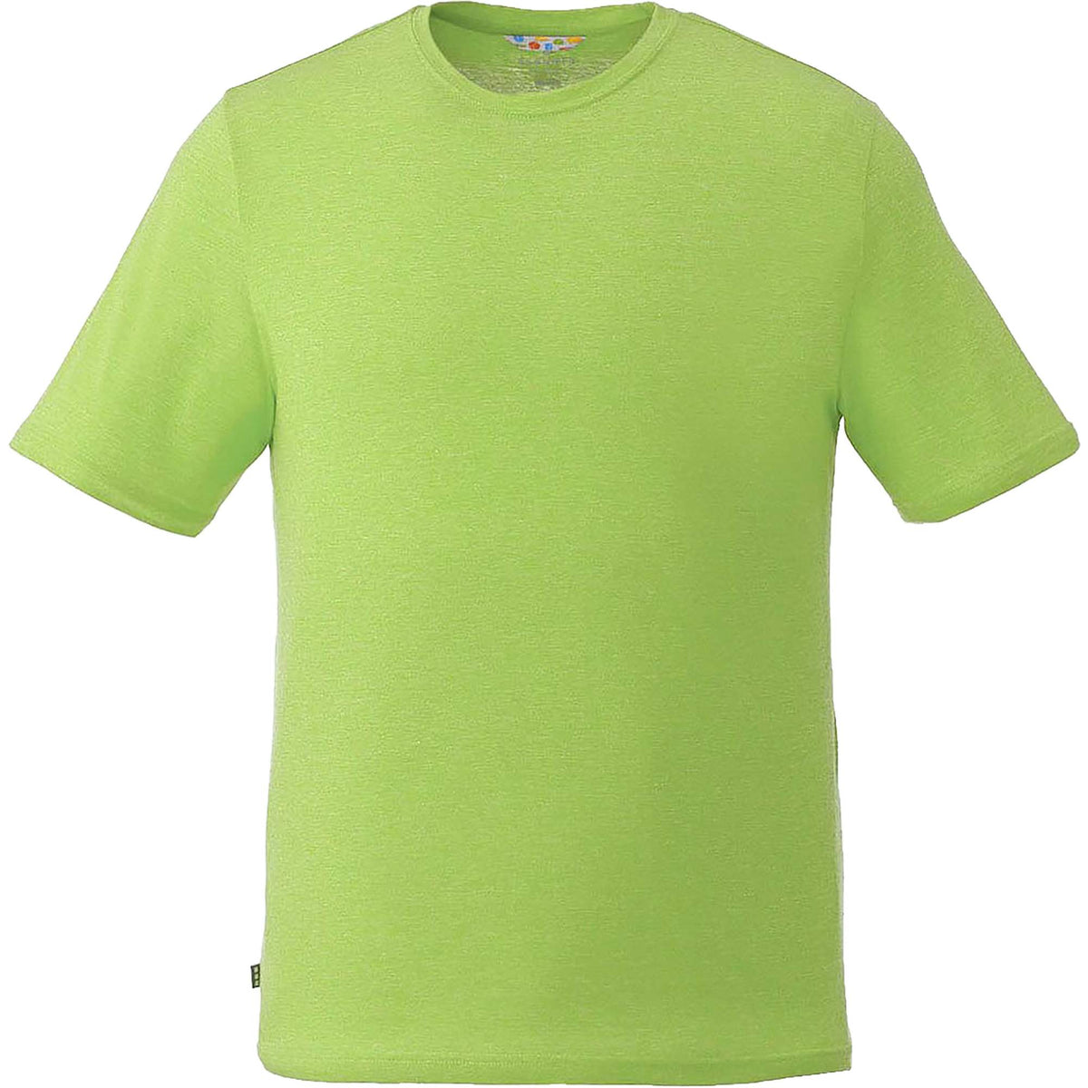 Sarek Crew Neck Tee with Chainstitch Detail for Men Embroidery - Apple Heather - Front
